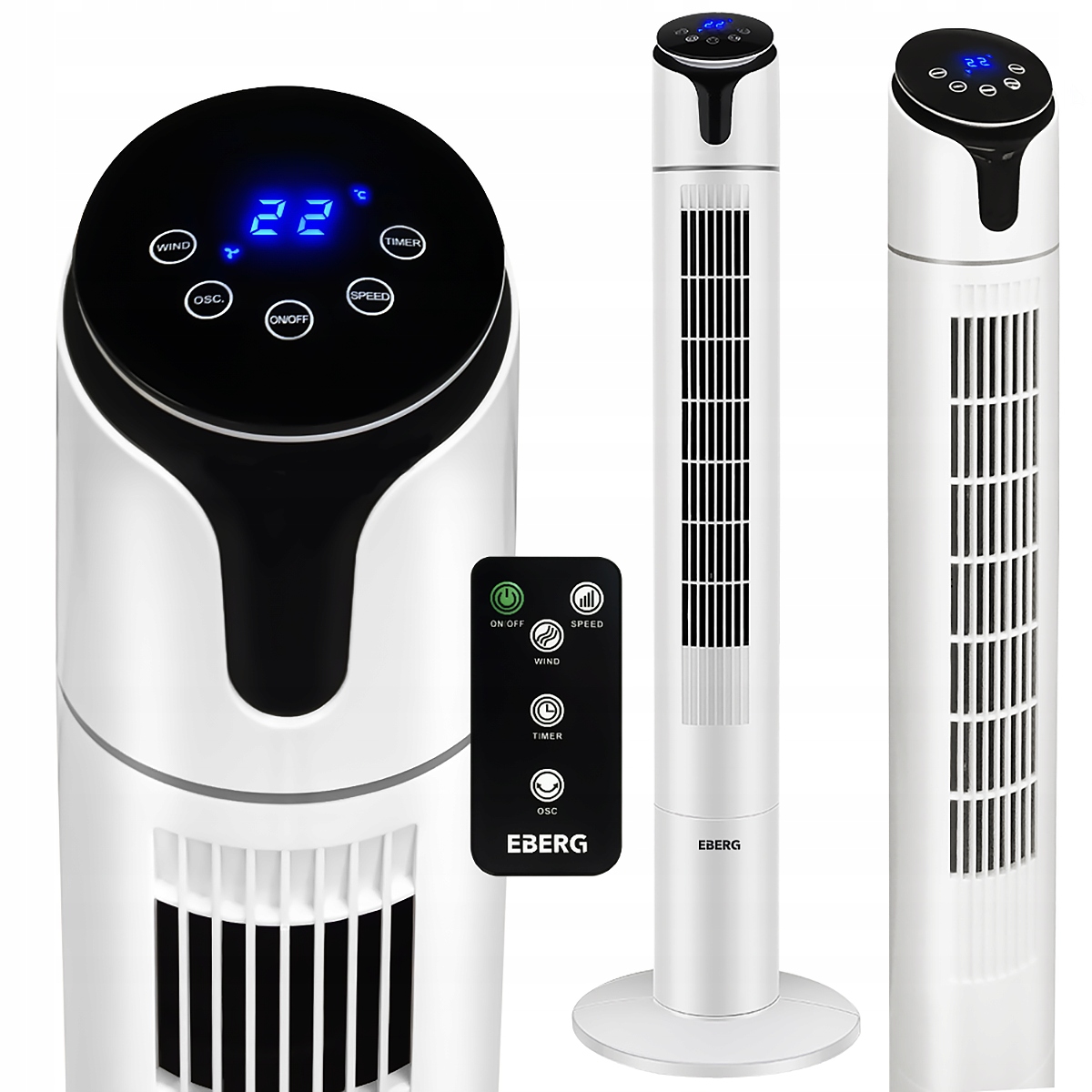 EBERG EGO 110 biely stĺpový ventilátor